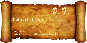 Dobrai Tibor névjegykártya